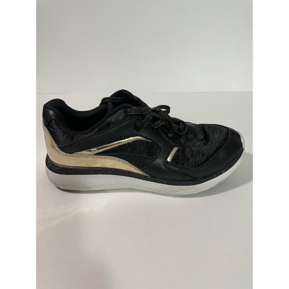 Vionic Adela Met Sneakers‎ Womens 10 Black Gold Metallic Walking Shoes Good
